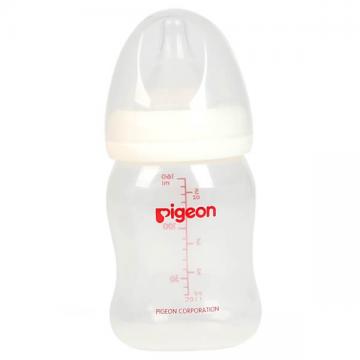 Bình sữa Pigeon nhựa PP Plus BPA Free cổ rộng 160ml