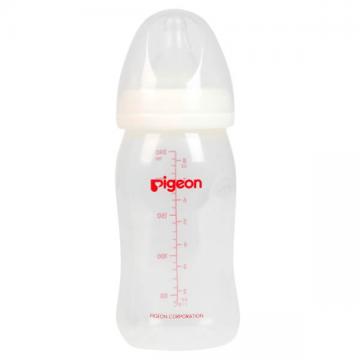 Bình sữa Pigeon nhựa PP Plus BPA Free cổ rộng 240ml