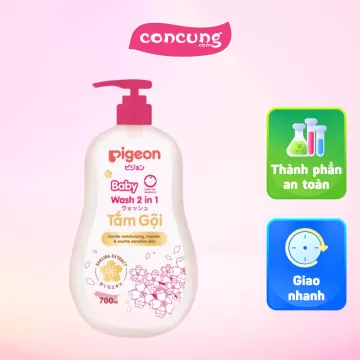 Sữa Tắm Gội Cho Bé Dịu Nhẹ 2in1 Sakura Pigeon 700ml