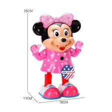 Chuột mickey nhảy pin có nhạc có đèn ( tặng kèm pin)