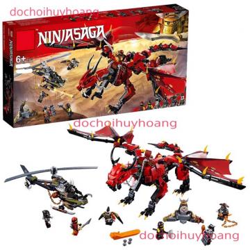 Lắp ráp xếp hình non ninjago 68154 2082 : Rồng đỏ mắt xanh của Kai