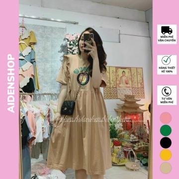 Váy bầu suông đẹp Aidenshop đầm bầu mùa hè thời trang thiết kế chất cotton 45-75kg