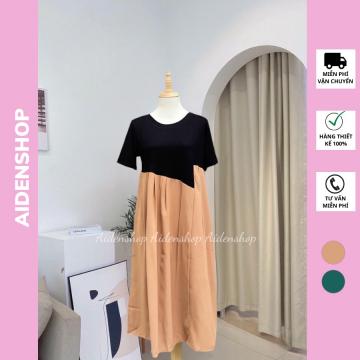 Váy bầu đẹp thời trang Aidenshop Đầm bầu thiết kế VB699 suông 45-75kg mùa hè 2022