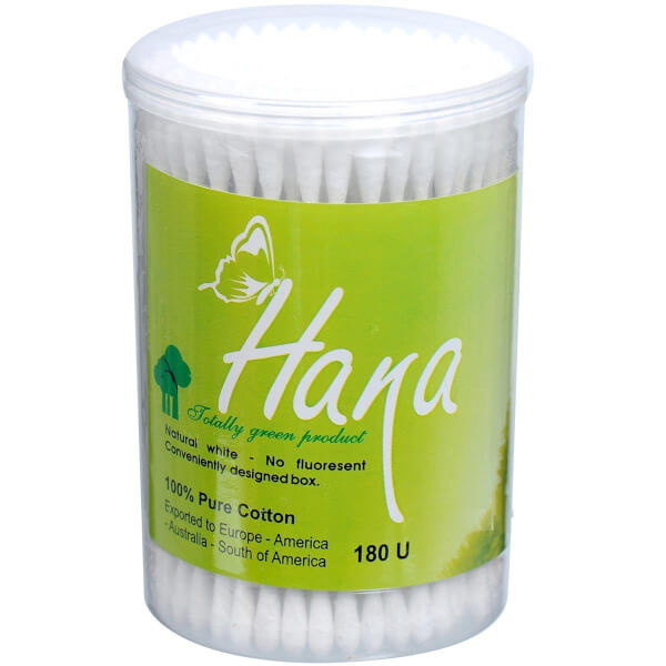 Tăm Bông Trẻ Em Cao Cấp Hana - Nắp Xoay Thông Minh