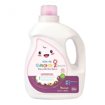 Nước Xả Làm Mềm Vải Hàn Quốc AGA - AE Kháng Khuẩn & Bảo Vệ Da Bé - Moonlight 3L