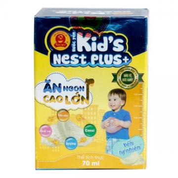 Thực phẩm bảo vệ sức khỏe - Nước yến Kids Nest Plus+ hương Tự nhiên 70ml	