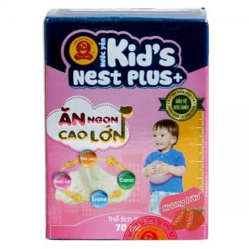 Thực phẩm bảo vệ sức khỏe - Nước yến Kids Nest Plus+ hương Dâu 70ml	