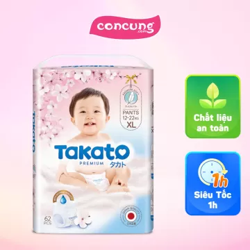 Tã Quần Takato Siêu Mềm Mại (XL, 62 Miếng)